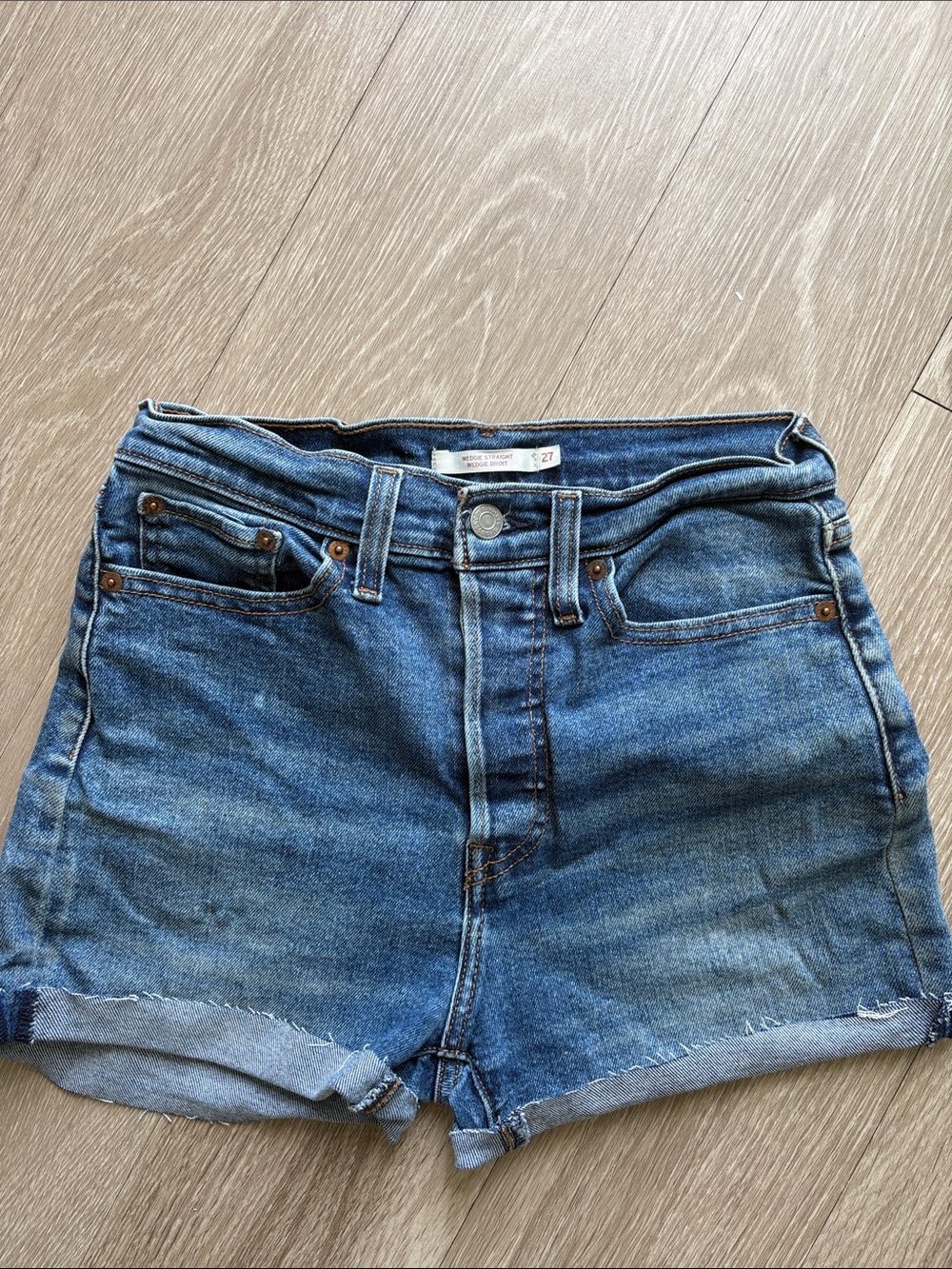 Levi's Women's Blue Denim Button-fly Cutoff Shorts